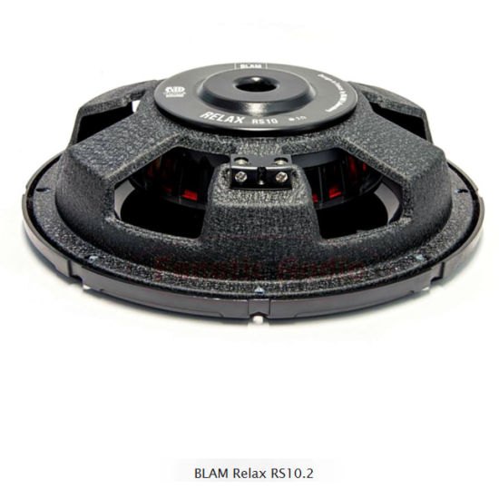 BLAM Relax RS10.2 1-cewkowy głośnik niskotonowy o średnicy 25cm/10cali do subwoofera samochodowego - 150/300W, Impedancja 2 Ohm. EXTRA SLIM AIR FREE